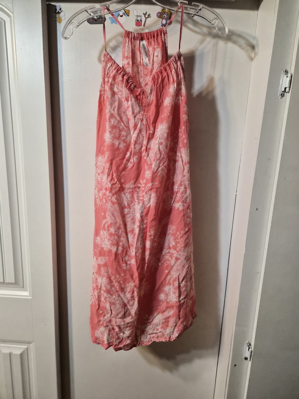 Women's Coral Pink Floral  Dress